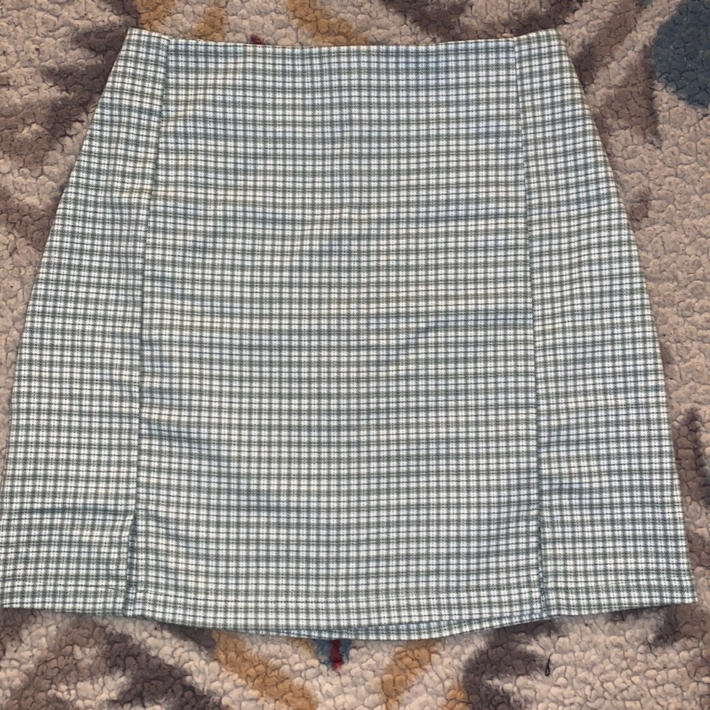 Brandy Melville Green Plaid Skirt